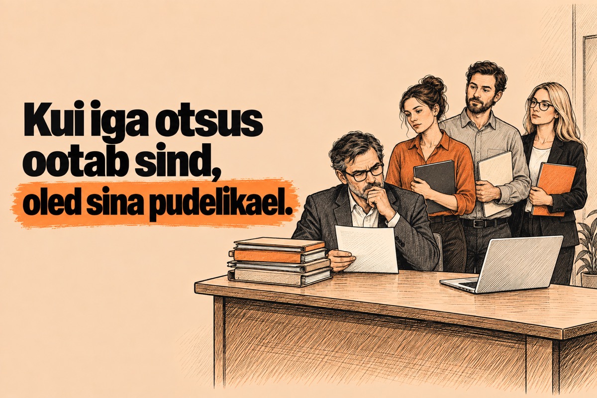 Juhtimine ei pruugi olla raske – raske võib olla tunnistada, et juht on ise sageli pudelikael